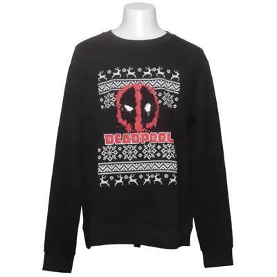 Sweatshirt (Sort, Rød, Hvid) fra Marvel Bomuld, Polyester