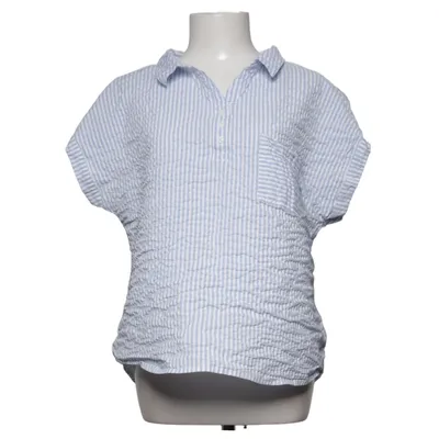 Chemise à manches courtes (Bleu, Blanc) de Multiblu Élasthane, Polyester, Viscose