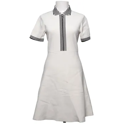 Jurk (Wit, Zwart) van Sandro Elastaan, Polyamide, Viscose