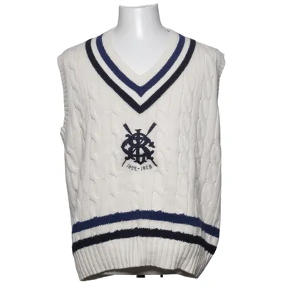 Slipover (Hvid, Blå) fra Polo Ralph Lauren Kashmir, Bomuld