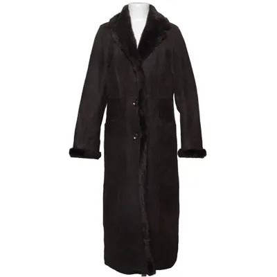 Veste longue en cuir (Marron) de Yessica Cuir, Polyester