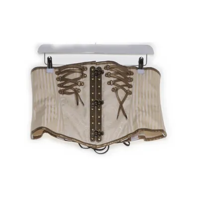 Corset (Beige) from Vintage Goth Polyester, Cotton