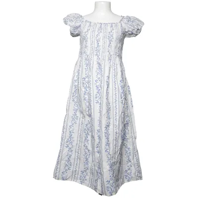 Dress (White, Blue) from H&M Viscose, Cotton