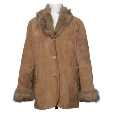 Shearlingjacka (Beige) från Classic Woman Pälsimitation, Skinn, Polyester