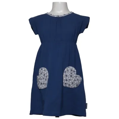 Dress (Blue, Gray, White) from Polarn O. Pyret Cotton, Elastane