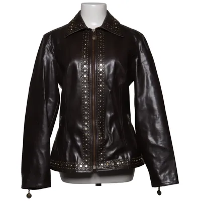 Jacket (Brown) from Moschino Jeans Cotton, Polyester, Polyurethane