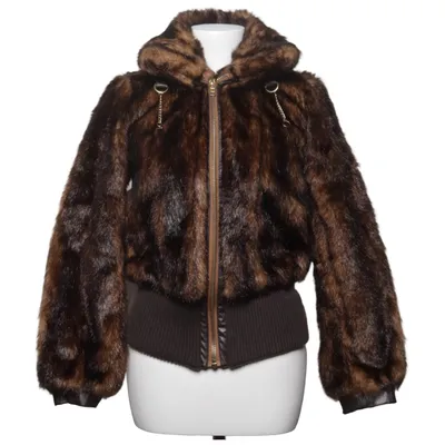 Winter jacket (Brown, Black) from Zara Basic Acrylic, Polyester