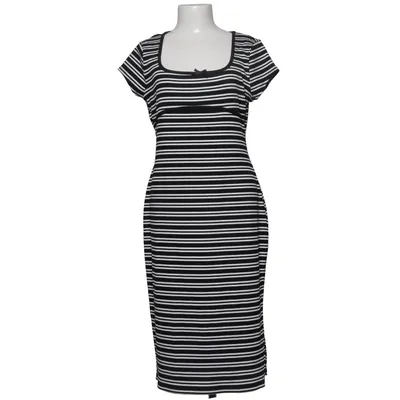 Kjole (Sort, Hvid) fra Derek Heart Elastan, Polyester, Viscose
