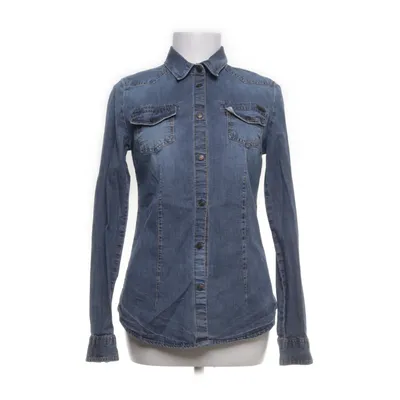 Denim blouse (Blauw) van Sisley Katoen, Elastaan