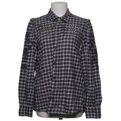 Flannel skjorte (Sort, Hvid) fra Rails Bomuld, Viscose