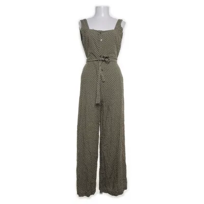 Jumpsuit (Green, White) from Mango Basics Cotton, Viscose