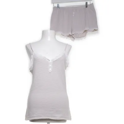 Pajamas (Beige, White) from Primark Cares Cotton, Elastane