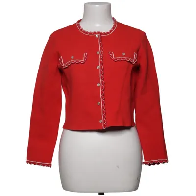 Cardigan (Red) from Sandro Elastane, Polyamide, Polyester, Viscose