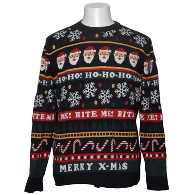 Weihnachtspullover (Schwarz, Mehrfarbig) von Jack & Jones Baumwolle