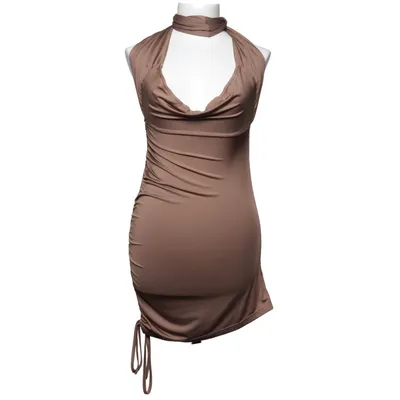 Halterneck dress (Brown) from D&M Elastane, Polyester