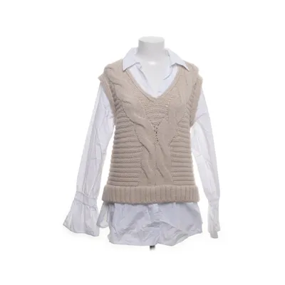 Slipover (Beige, White) from River Island Acrylic, Cotton, Polyamide, Polyester