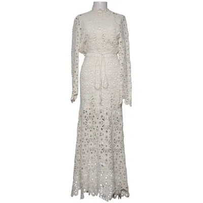 Robe longue (Beige) de Maje Coton, Élasthane, Polyester, Viscose