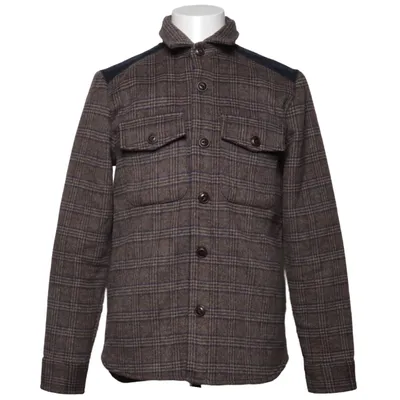 Skjortejakke (Brun, Blå) fra Matinique Genanvendt polyester, Uld