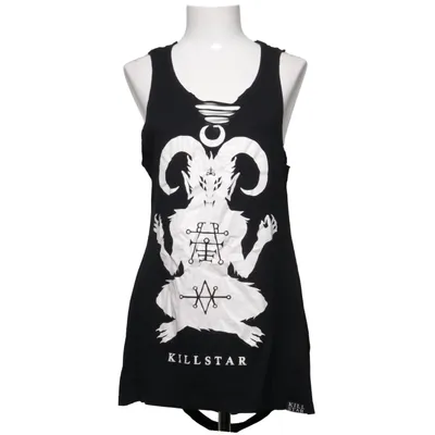 Top (Black, White) from Killstar Cotton