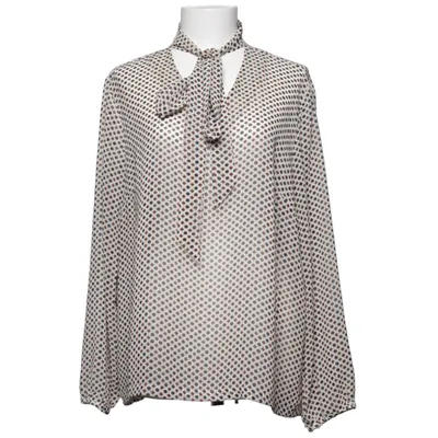 Sløjfebluse (Beige, Sort) fra I Say Polyester