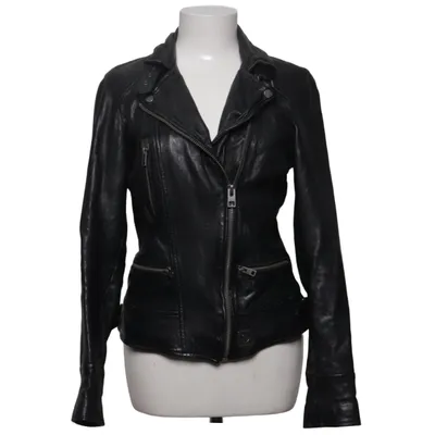 Veste de motard (Noir) de Oakwood Coton, Cuir, Polyester