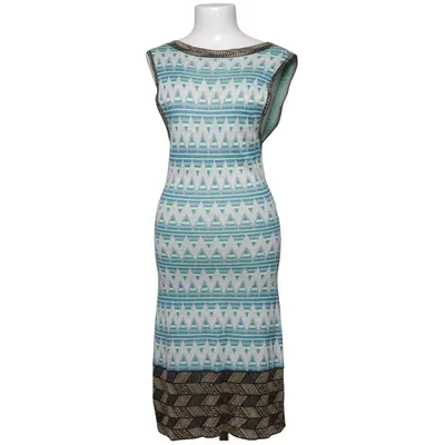 Dress (Blue, Multicolored) from Custo Barcelona Cotton, Polyester, Viscose