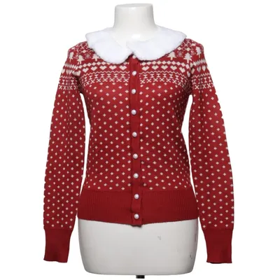 Strickjacke (Rot, Weiß) von Hell Bunny Acryl, Wolle
