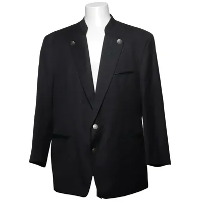 Blazer (Schwarz) von Luigi Botto Viskose, Wolle