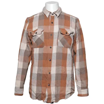 Flannel shirt (Brown, Gray, White) from EMT Company Cotton