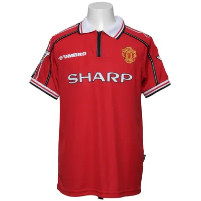 Fodboldtrøje (Rød, Hvid, Sort) fra Umbro Polyester