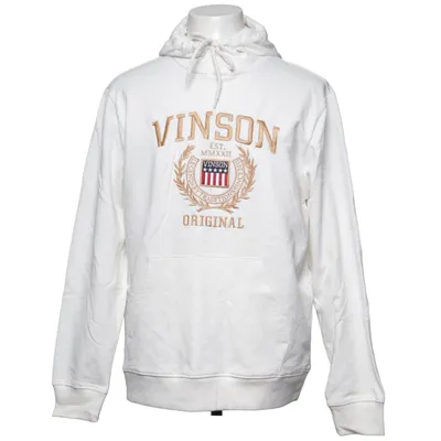 Huvtröja (Vit) från Vinson Bomull, Polyester