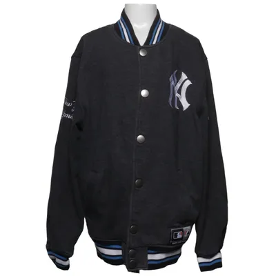 Veste universitaire (Gris, Bleu, Blanc) de Majestic Athletic Coton, Polyester