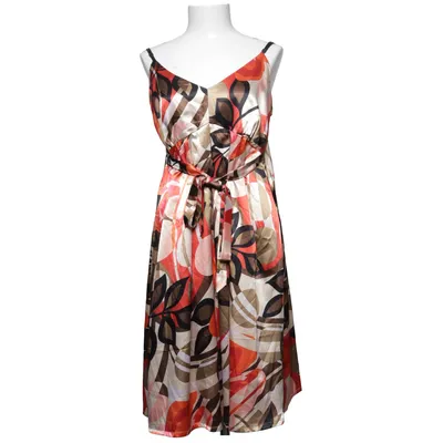 Jurk (Oranje, Bruin, Zwart, Wit) van Usha Elastaan, Polyester