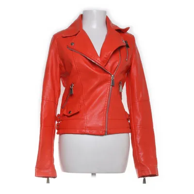 Biker jacket (Red) from Papillonne Polyester, Polyurethane