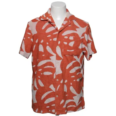 Korte mouwen shirt (Oranje, Wit) van H&M Man Katoen, Polyester