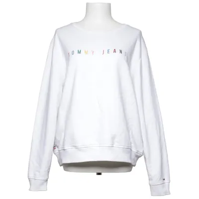 Sweatshirt (Hvid, Flerfarvet) fra Tommy Hilfiger Jeans Bomuld, Polyester