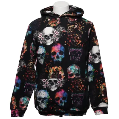 Hoodie (Black, Multicolored) from Smog Cotton, Polyester