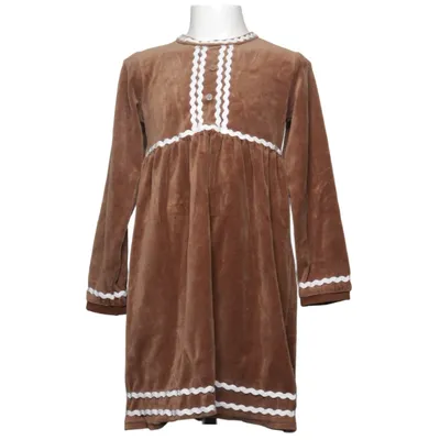 Klänning (Brun, Vit) från Den Goda Fen Bomull, Elastan, Polyester