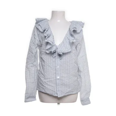 Blus (Blå, Vit) från Ganni Bomull, Polyamid, Polyester