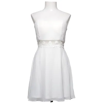 Cocktail dress (White) from Elise Ryan Cotton, Elastane, Polyamide, Polyester