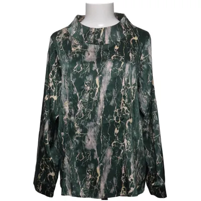 Blouse (Vert, Multicolore) de Tone Barker Silk Élasthane, Soie