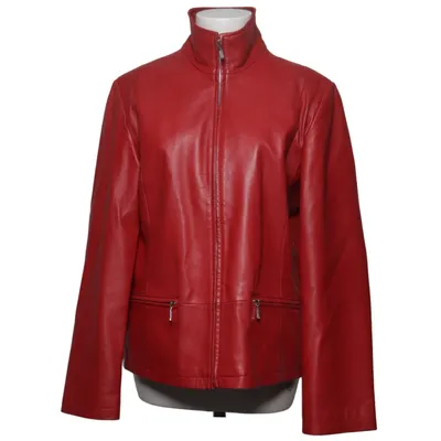 Leren jack (Rood) van Jake*s Leer, Polyester