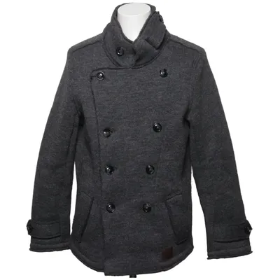 Pea coat (Gray) from 17&co. Polyester, Wool