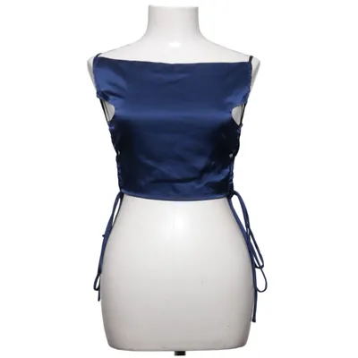 Crop top (Blauw) van Fashion Nova Elastaan, Polyester