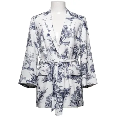 Blazer (Blanc, Bleu) de Vintage Stories Polyester