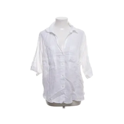 Short sleeve shirt (White) from H&M Linen
