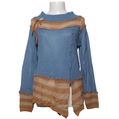 Sweater (Blå, Beige) fra Misslook Bomuld, Polyester