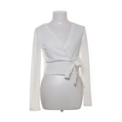 Wrap top (White) from NA-KD Elastane, Polyester, Viscose