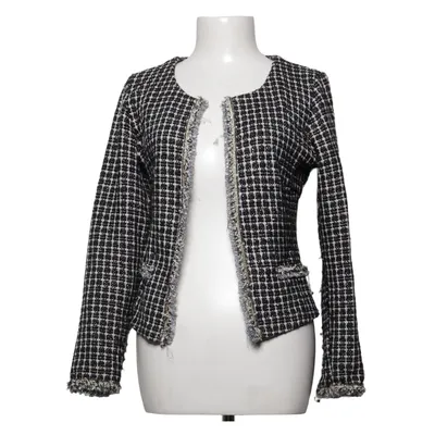 Cardigan (Black, White) from Cream Cotton, Metallic fiber, Polyester, Viscose