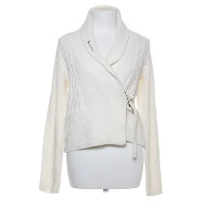 Wrap cardigan (White) from Bondelid Acrylic, Cotton